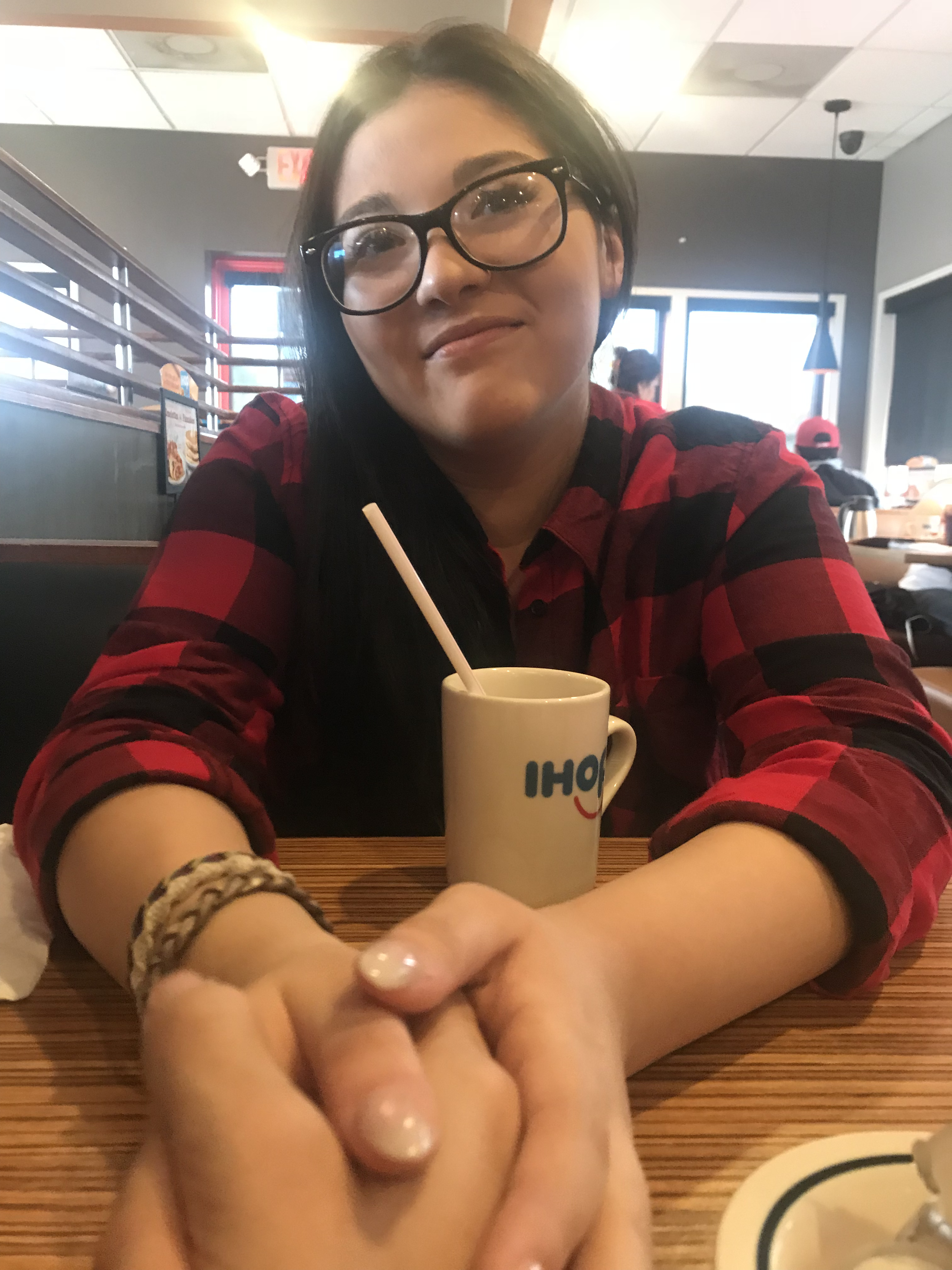 Picture of my fiance holding my hand